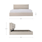 Sebastion King Storage Bed Cream - 1630Living