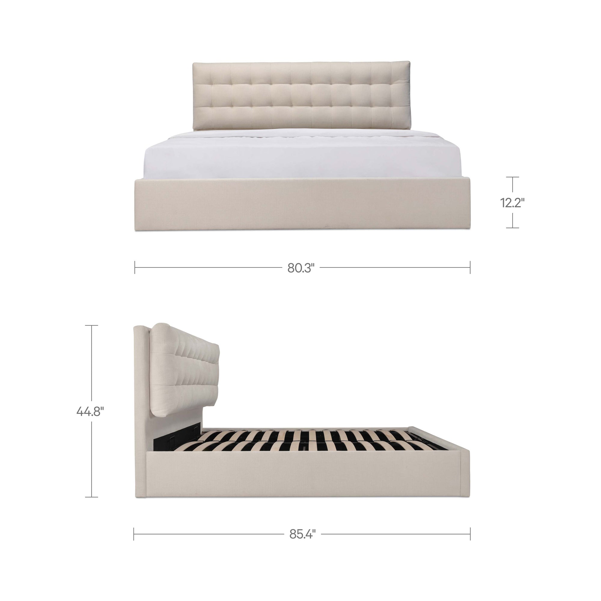 Sebastion King Storage Bed Cream - 1630Living