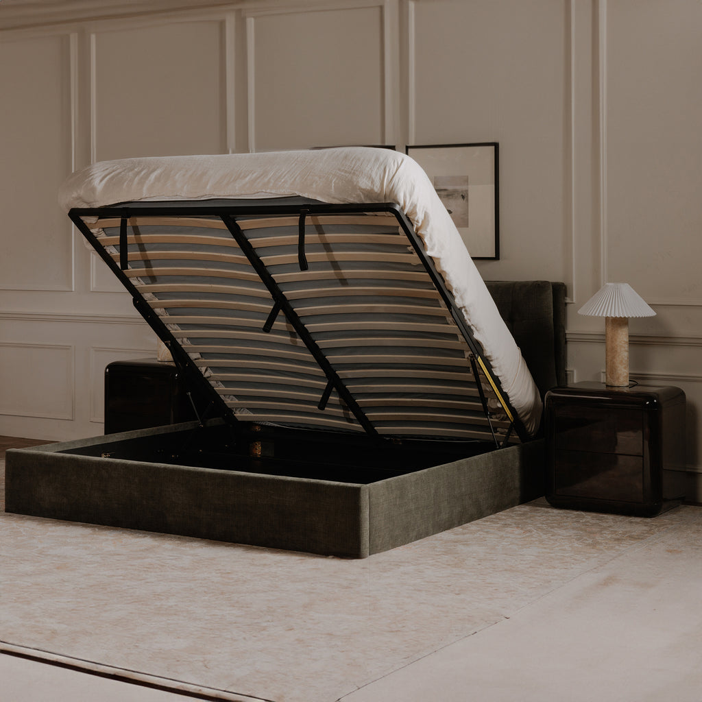 Sebastion King Storage Bed Green - 1630Living