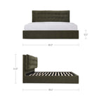 Sebastion King Storage Bed Green - 1630Living