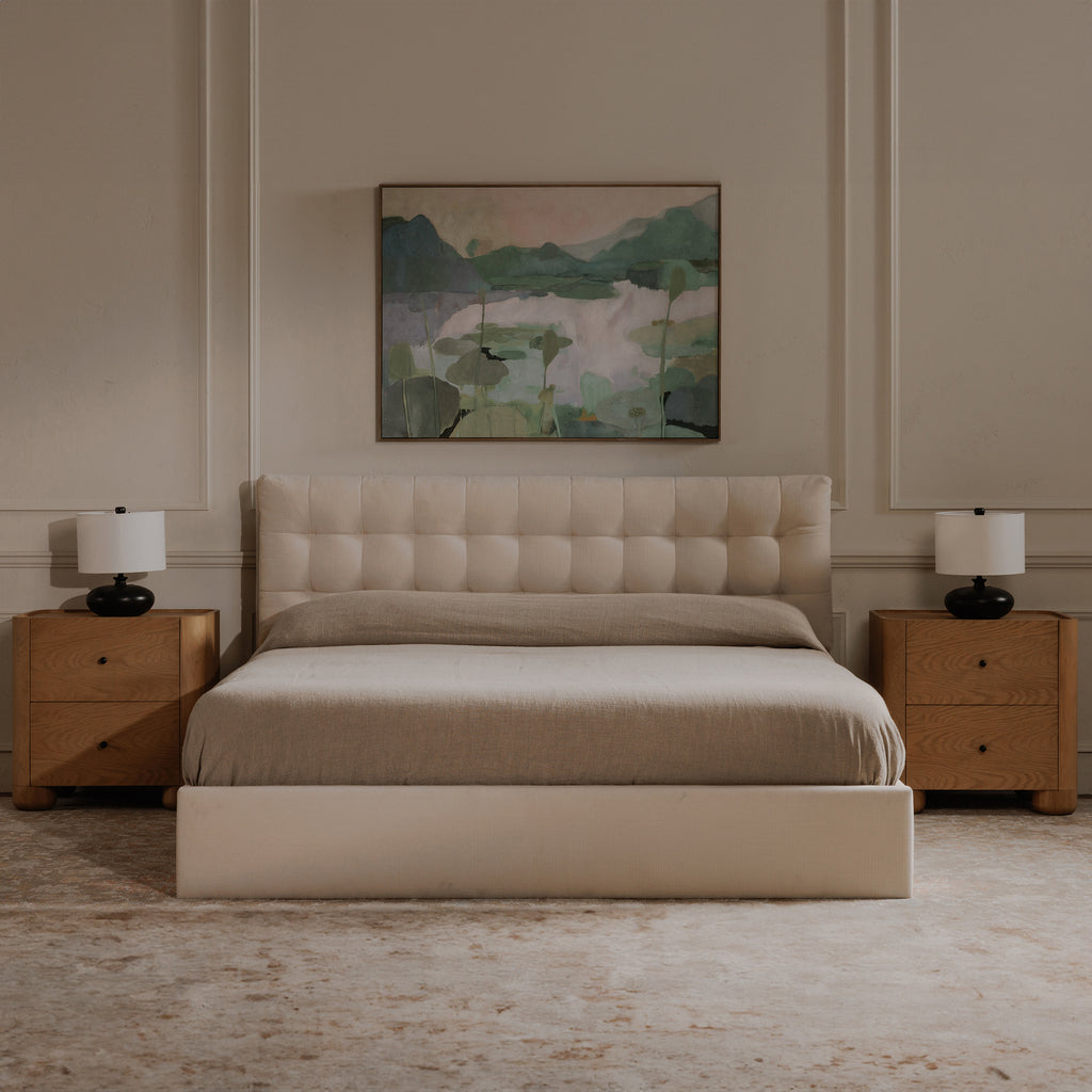 Sebastion Queen Storage Bed Cream - 1630Living
