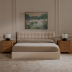 Sebastion Queen Storage Bed Cream - 1630Living