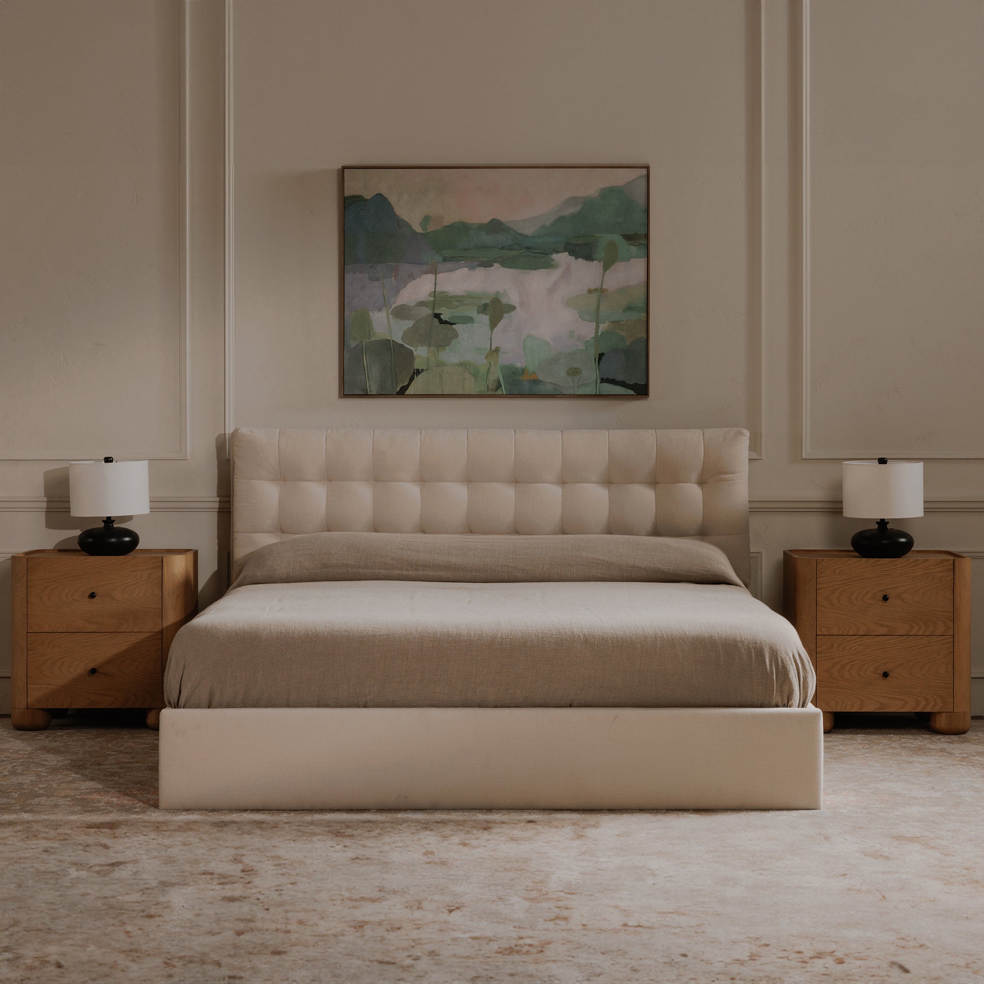 Sebastion Queen Storage Bed Cream - 1630Living