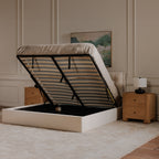 Sebastion Queen Storage Bed Cream - 1630Living