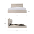Sebastion Queen Storage Bed Cream - 1630Living