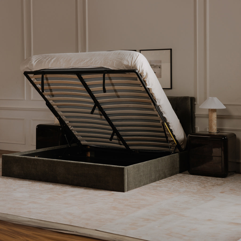 Sebastion Queen Storage Bed Green - 1630Living