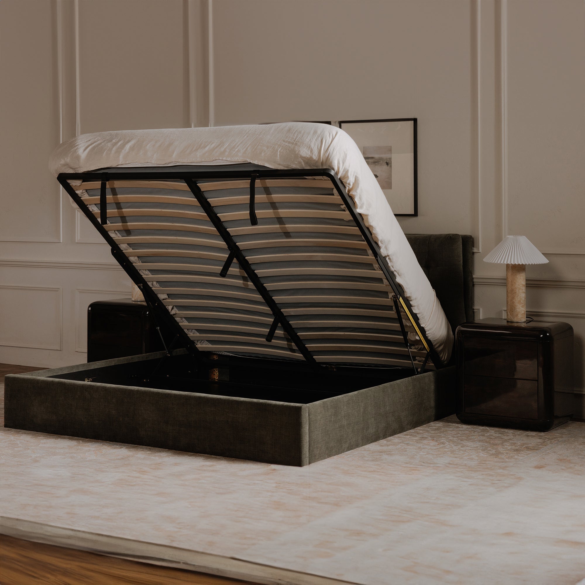 Sebastion Queen Storage Bed Green - 1630Living