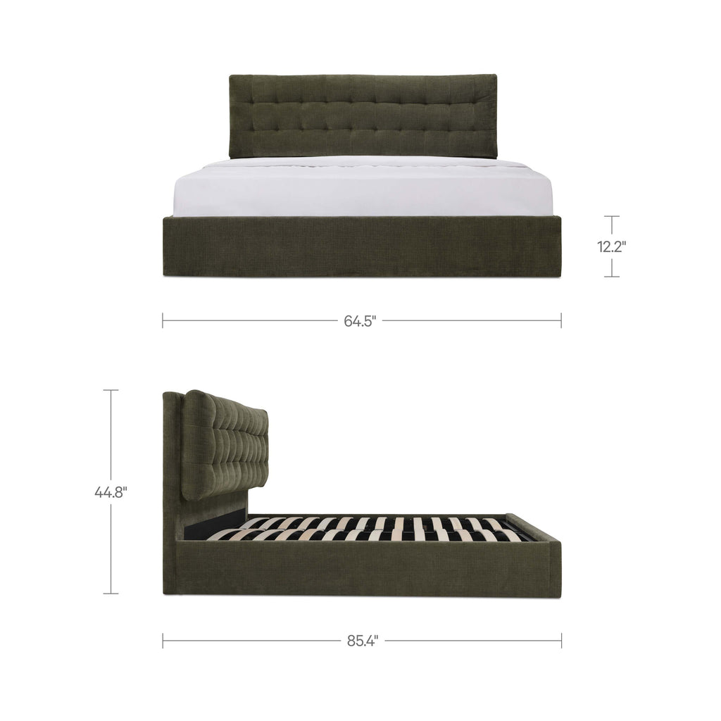 Sebastion Queen Storage Bed Green - 1630Living