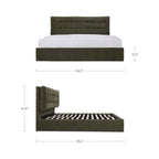 Sebastion Queen Storage Bed Green - 1630Living
