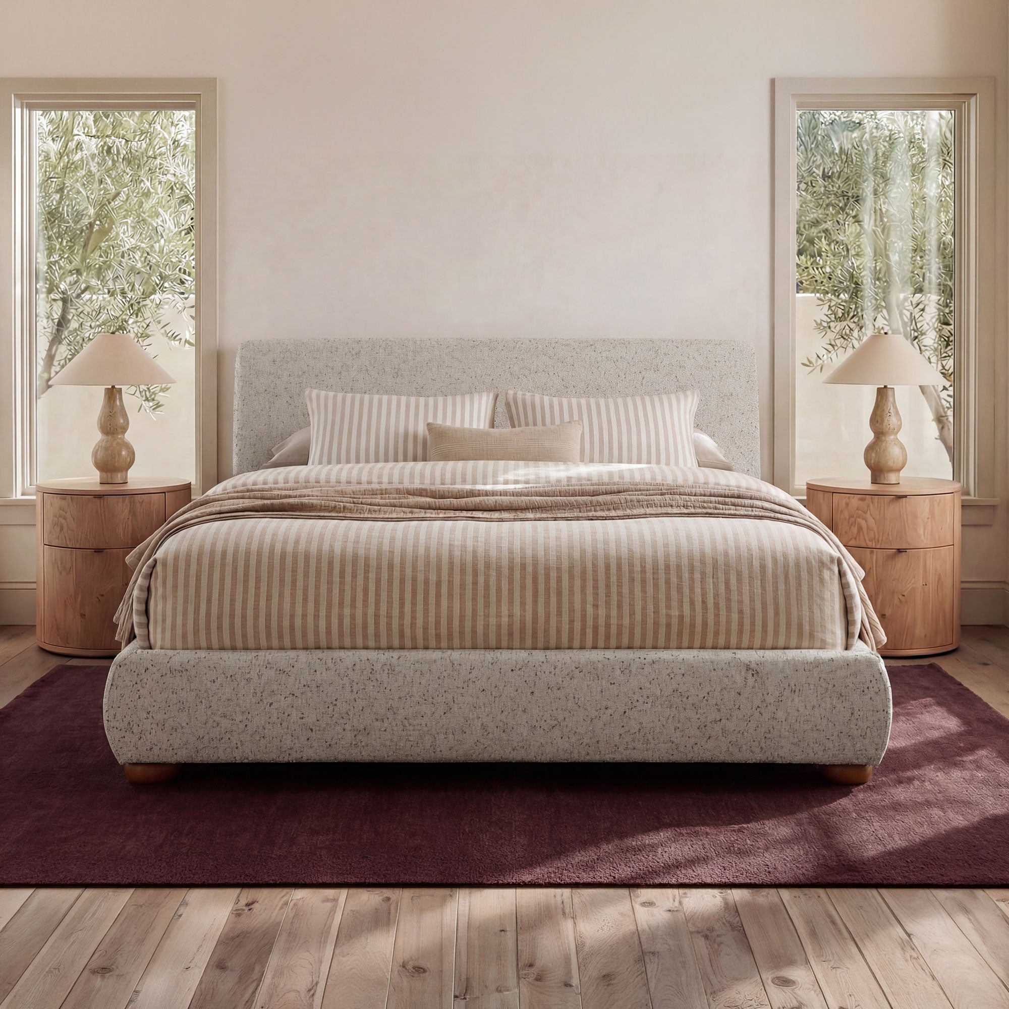 Beau King Storage Bed Speckled Light Grey - 1630Living