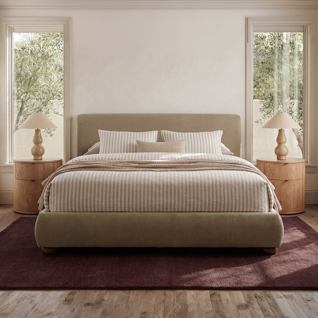 Beau King Storage Bed Warm Beige - 1630Living