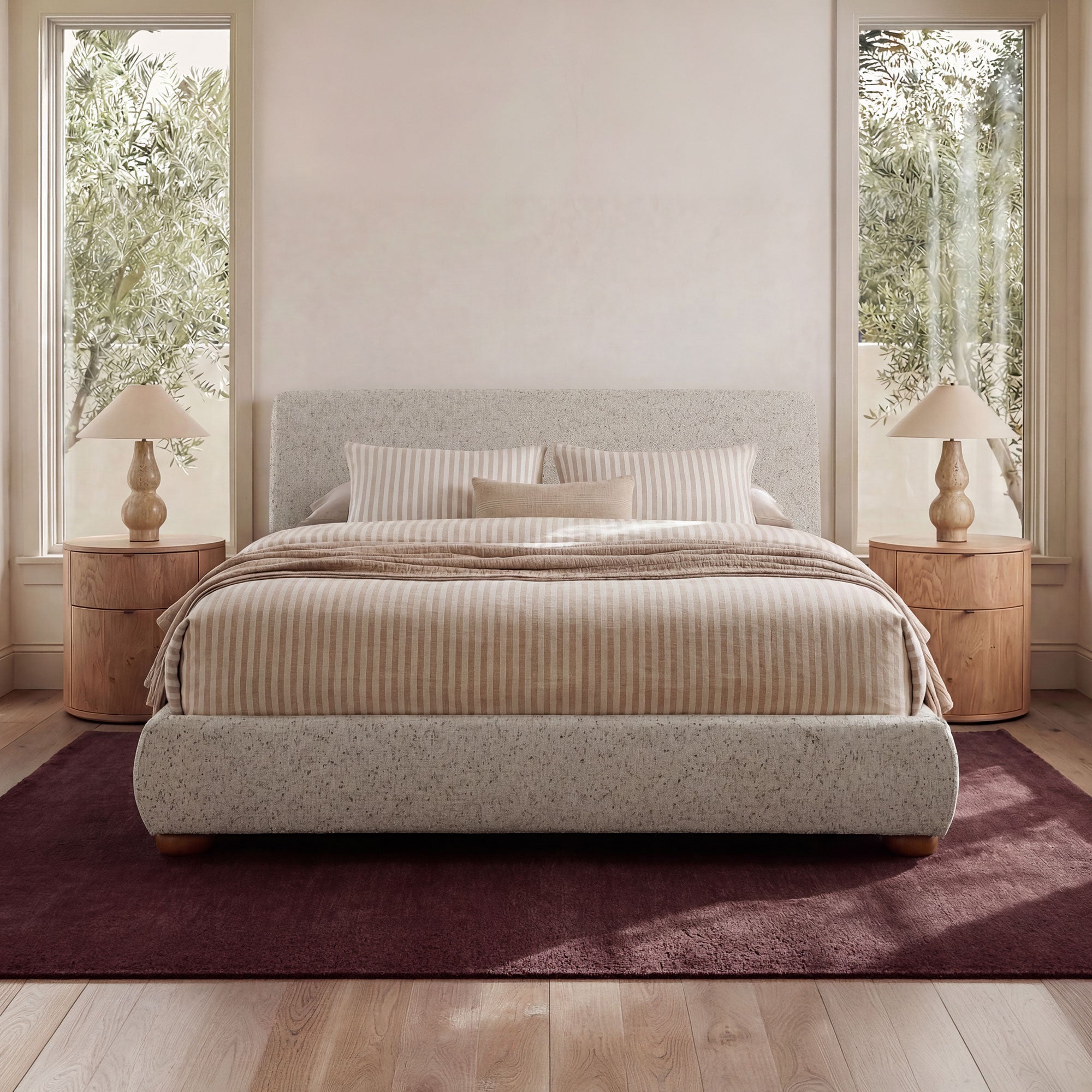 Beau Queen Storage Bed Speckled Light Grey - 1630Living
