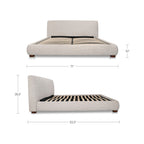Beau Queen Storage Bed Speckled Light Grey - 1630Living