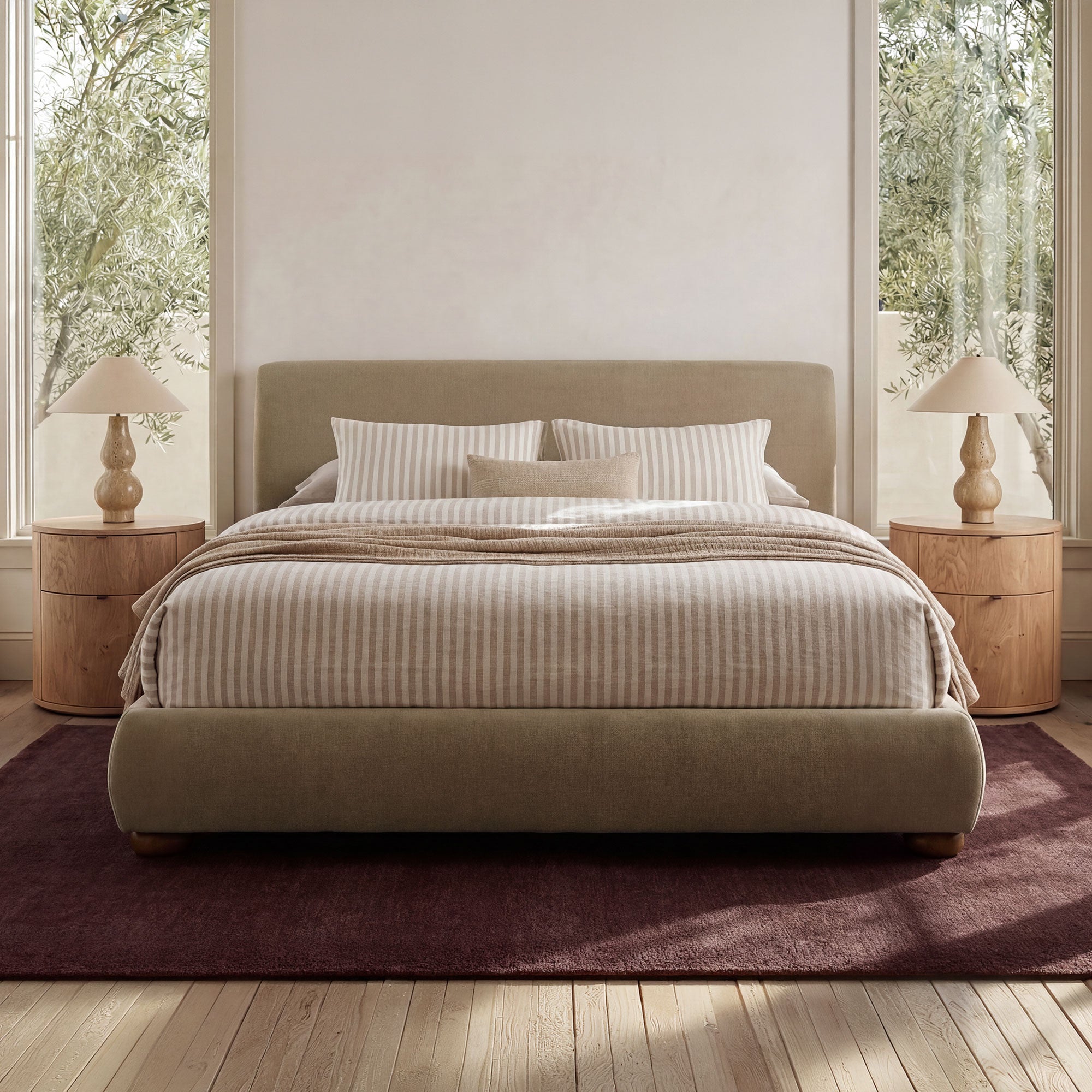 Beau Queen Storage Bed Warm Beige - 1630Living