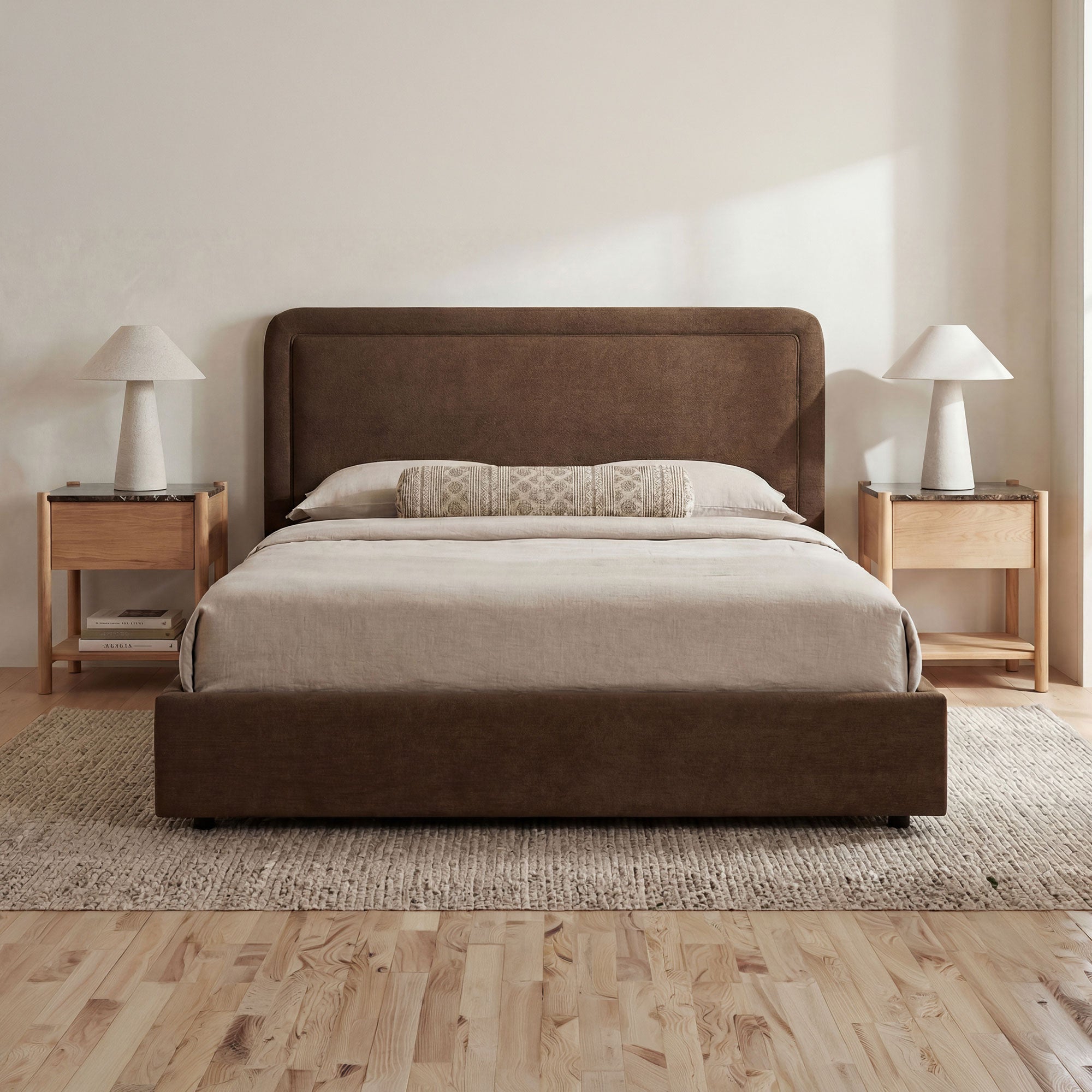 Simon Queen Storage Bed Brown - 1630Living
