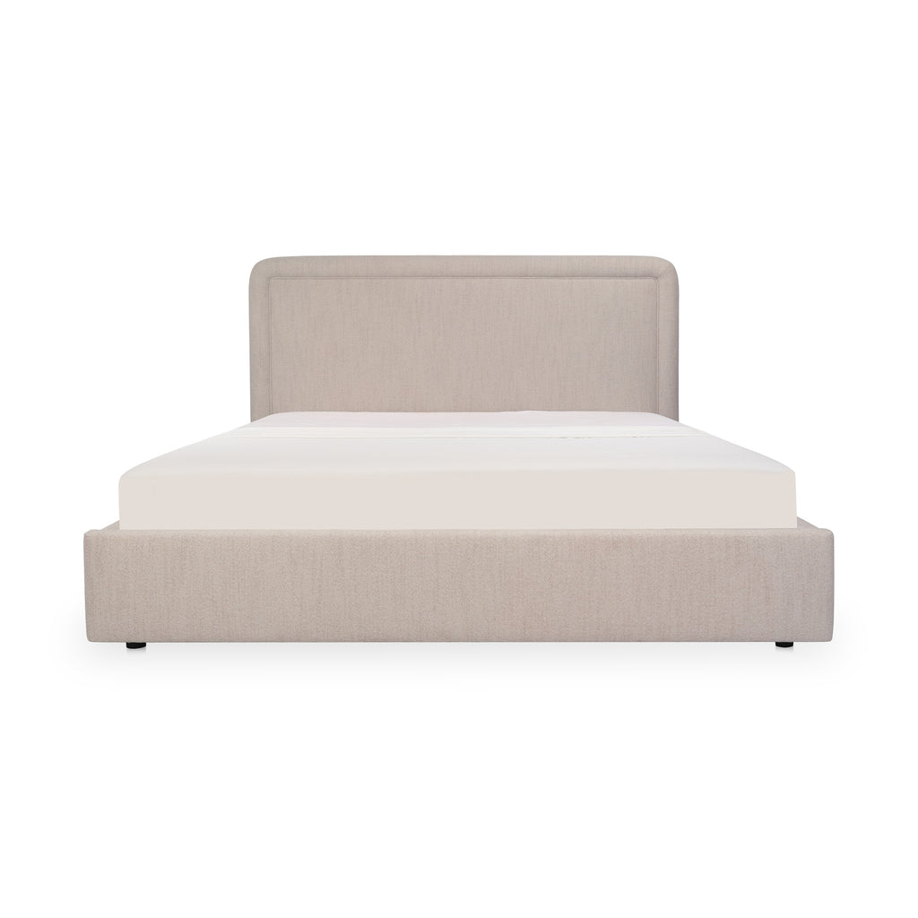Simon Queen Storage Bed Flecked Beige - 1630Living