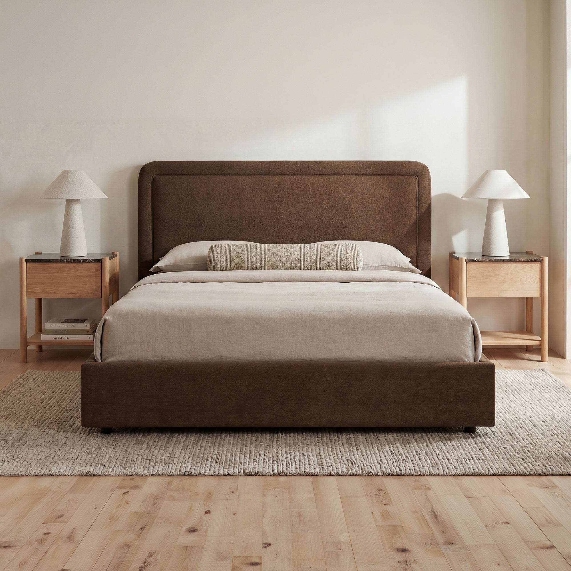 Simon King Storage Bed Brown - 1630Living