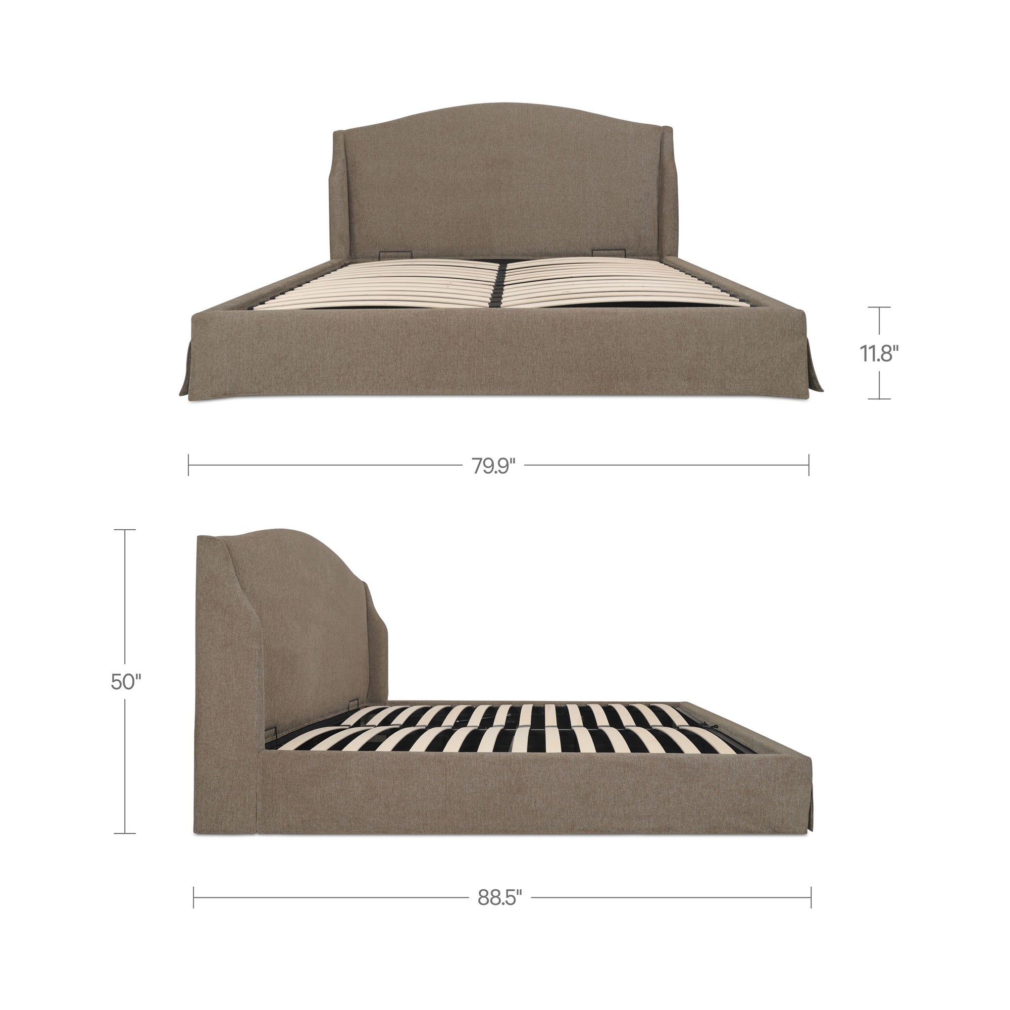 Weston King Storage Bed Brown - 1630Living