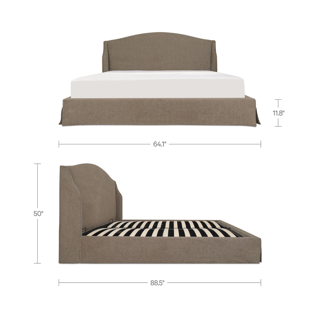 Weston Queen Storage Bed Brown - 1630Living