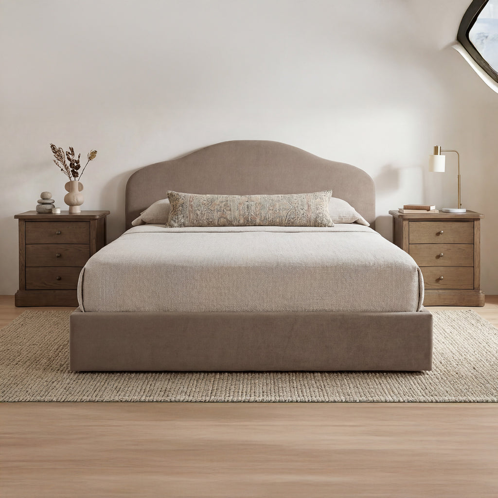 Maggie King Storage Bed Taupe - 1630Living