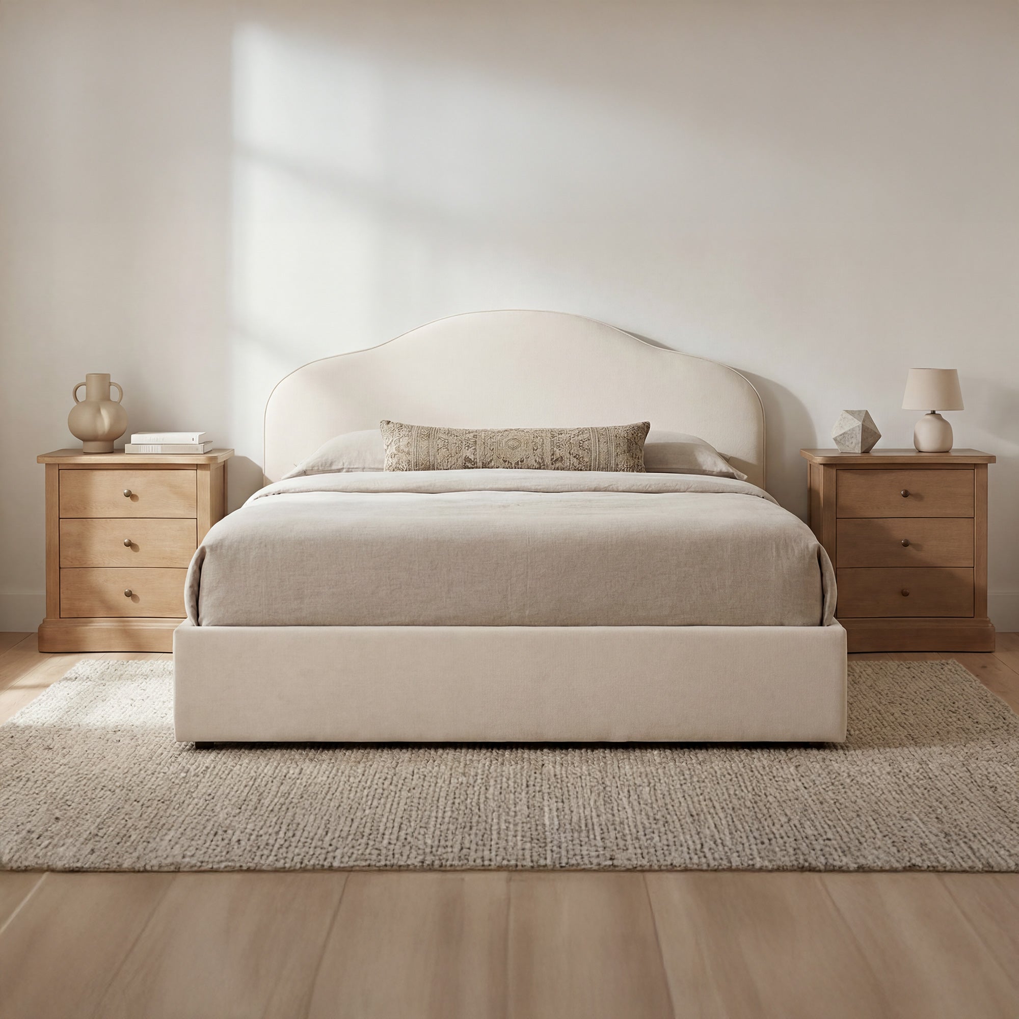 Maggie Queen Storage Bed Cream - 1630Living