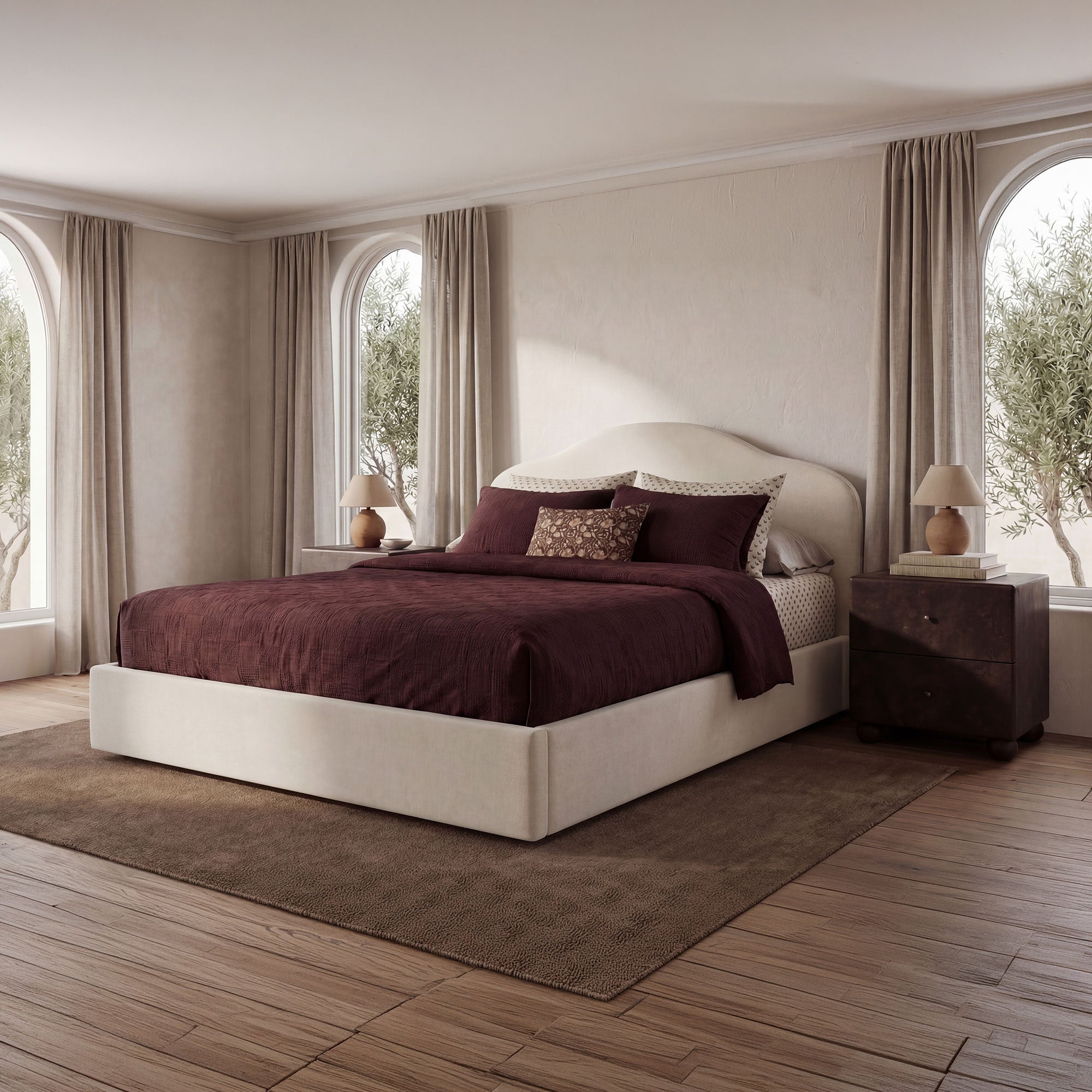 Maggie Queen Storage Bed Cream - 1630Living