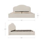 Maggie Queen Storage Bed Cream - 1630Living