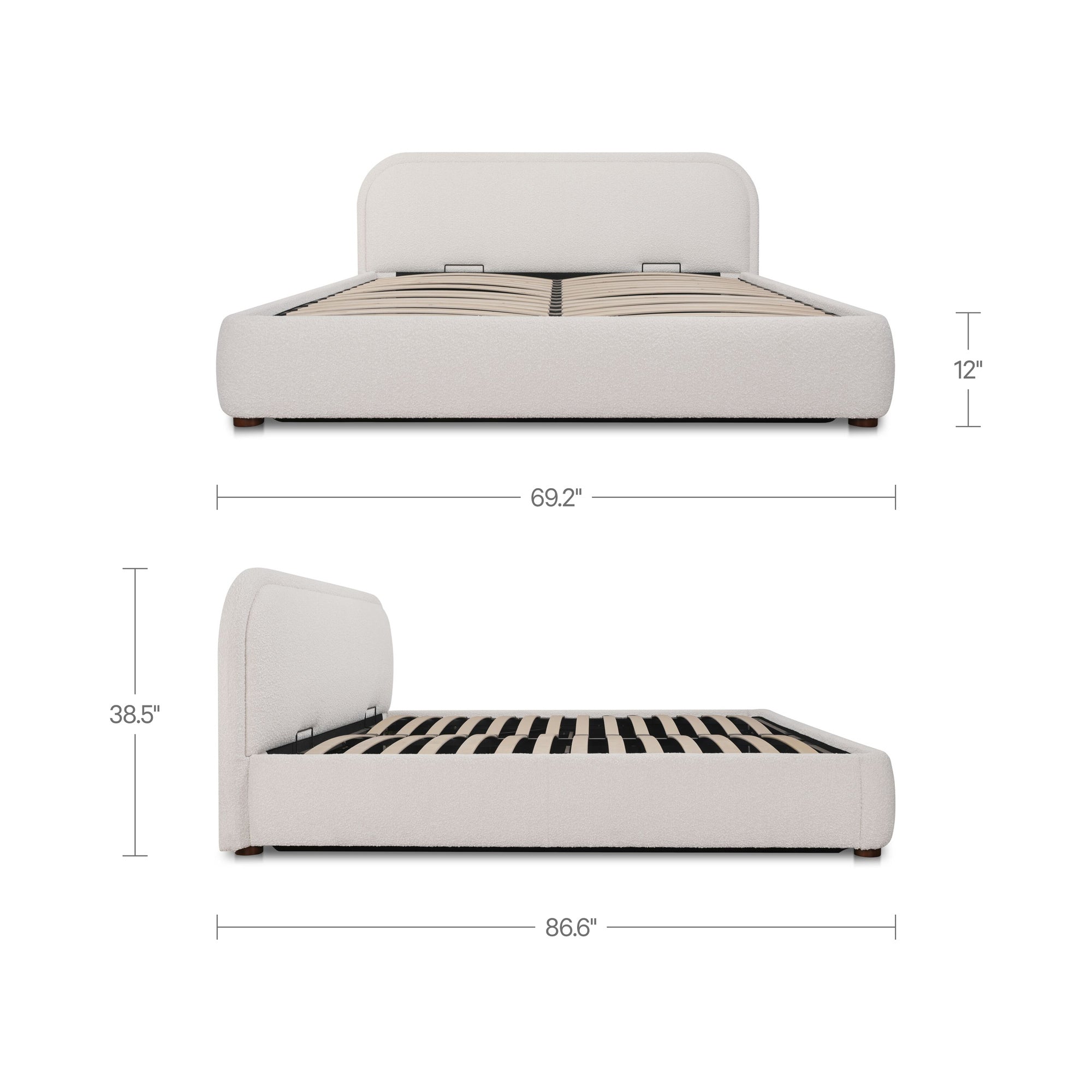 Colin Queen Storage Bed Oatmeal - 1630Living