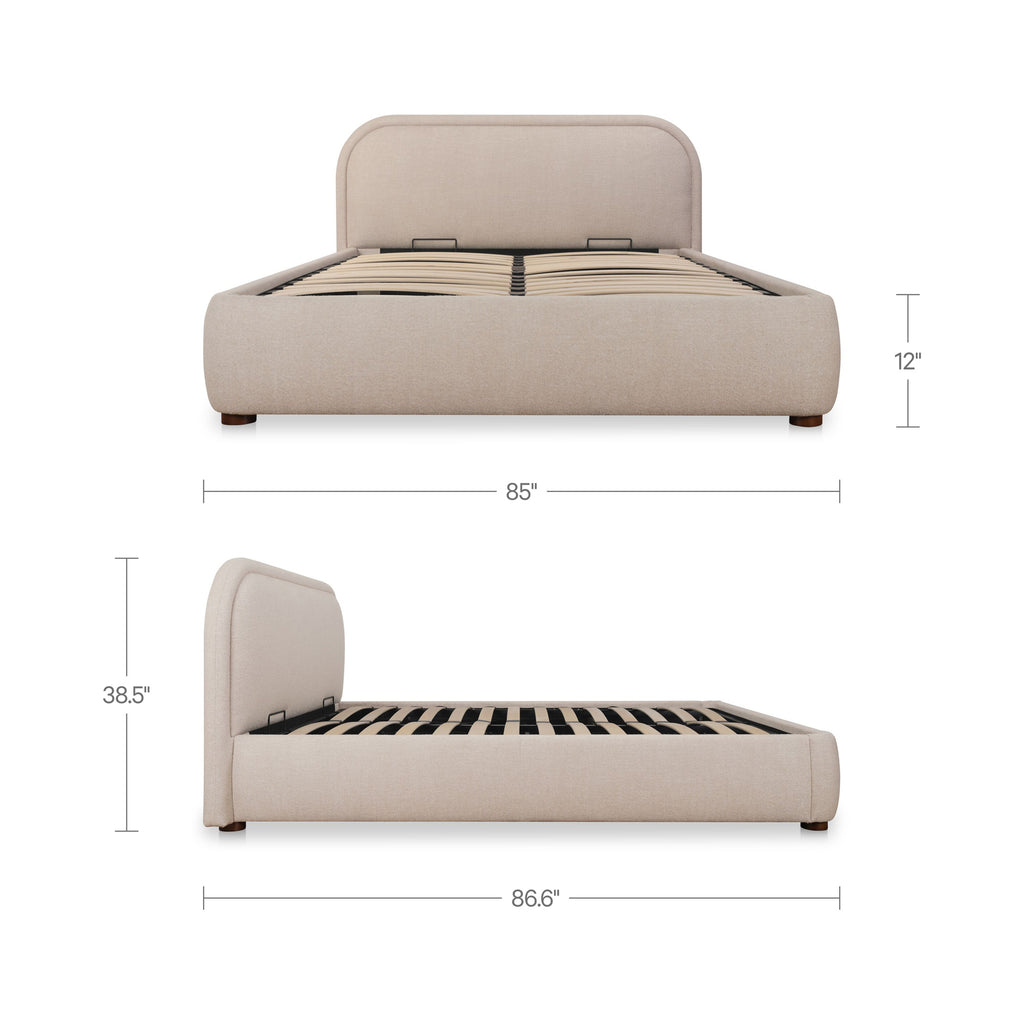 Colin King Storage Bed Light Brown - 1630Living