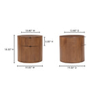 Theo 2 Drawer Nightstand Brown - 1630Living