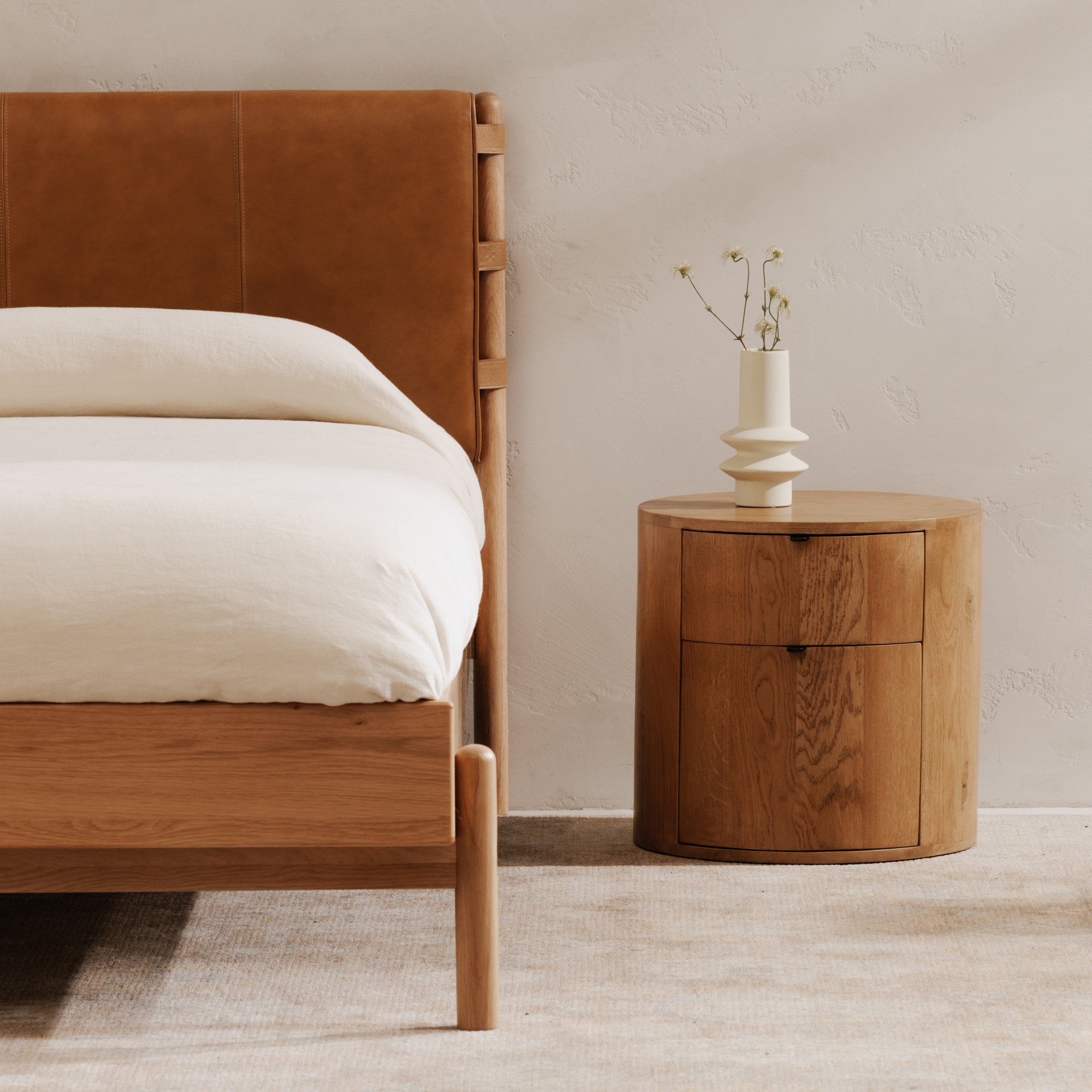 Theo 2 Drawer Nightstand Natural - 1630Living