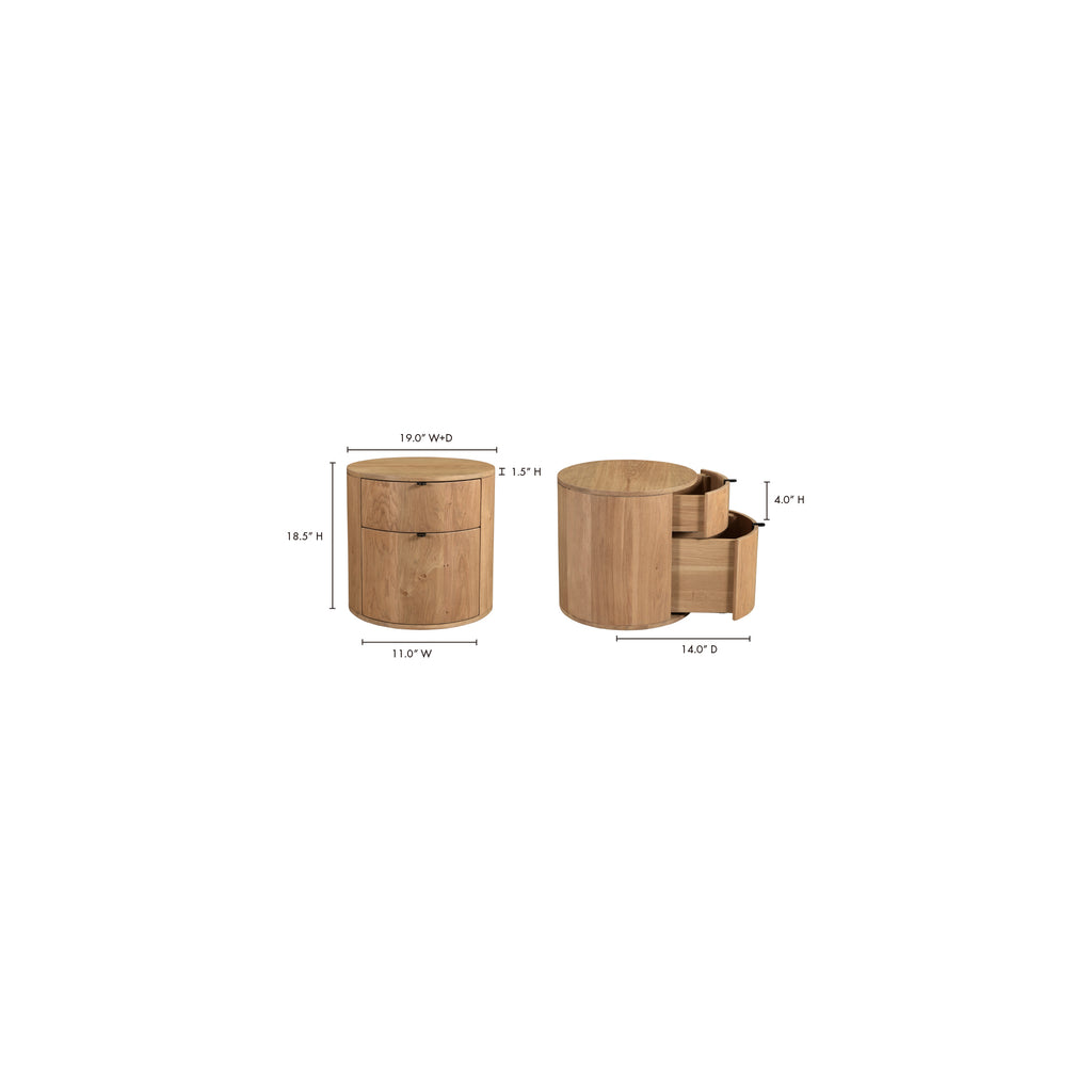 Theo 2 Drawer Nightstand Natural - 1630Living
