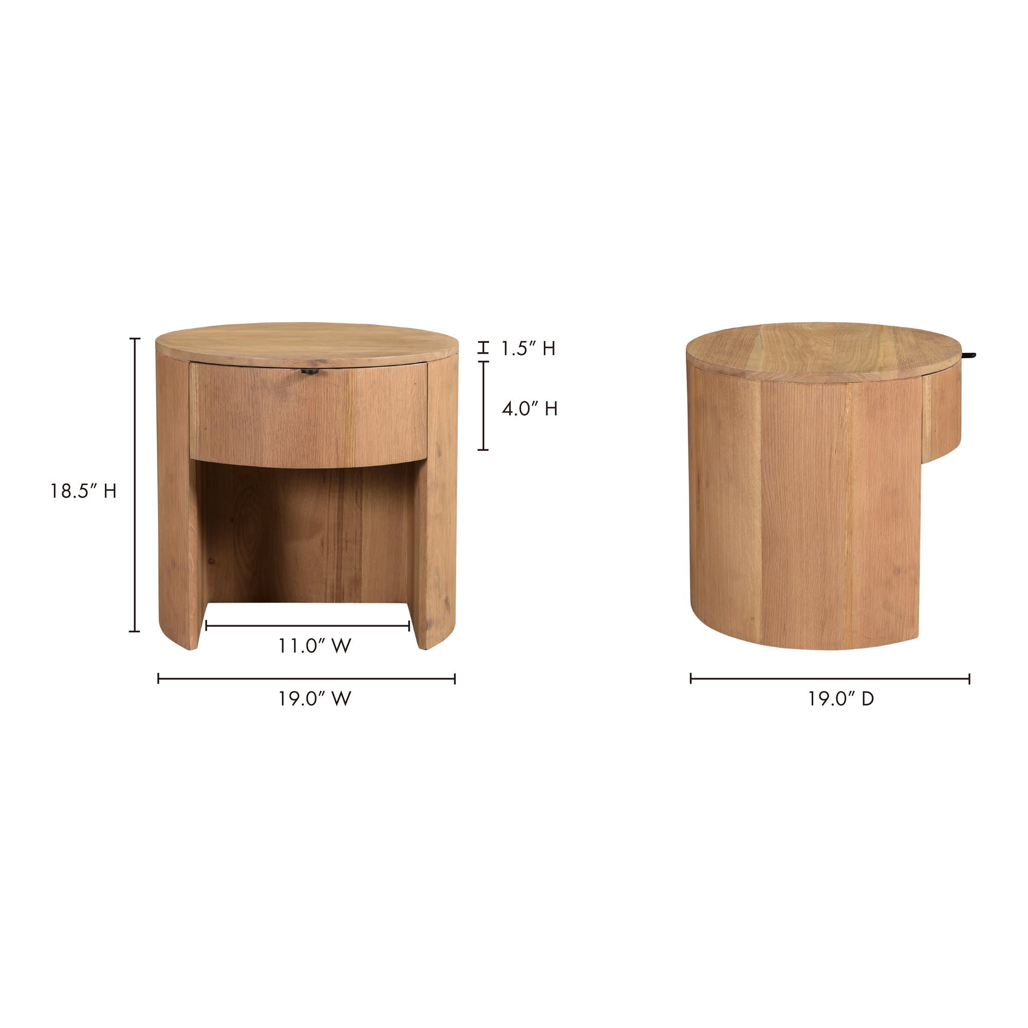 Theo 1 Drawer Nightstand Natural - 1630Living