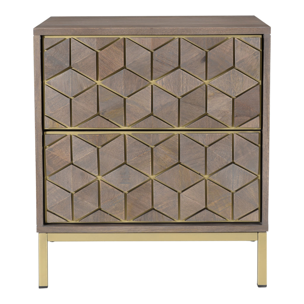 Corolla Nightstand Light Grey - 1630Living