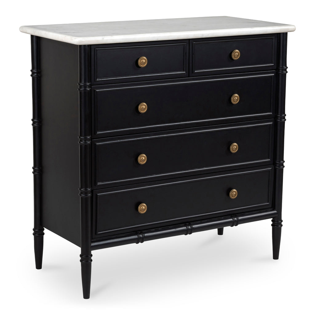 Eleanor 5 Drawer Chest Black - 1630Living