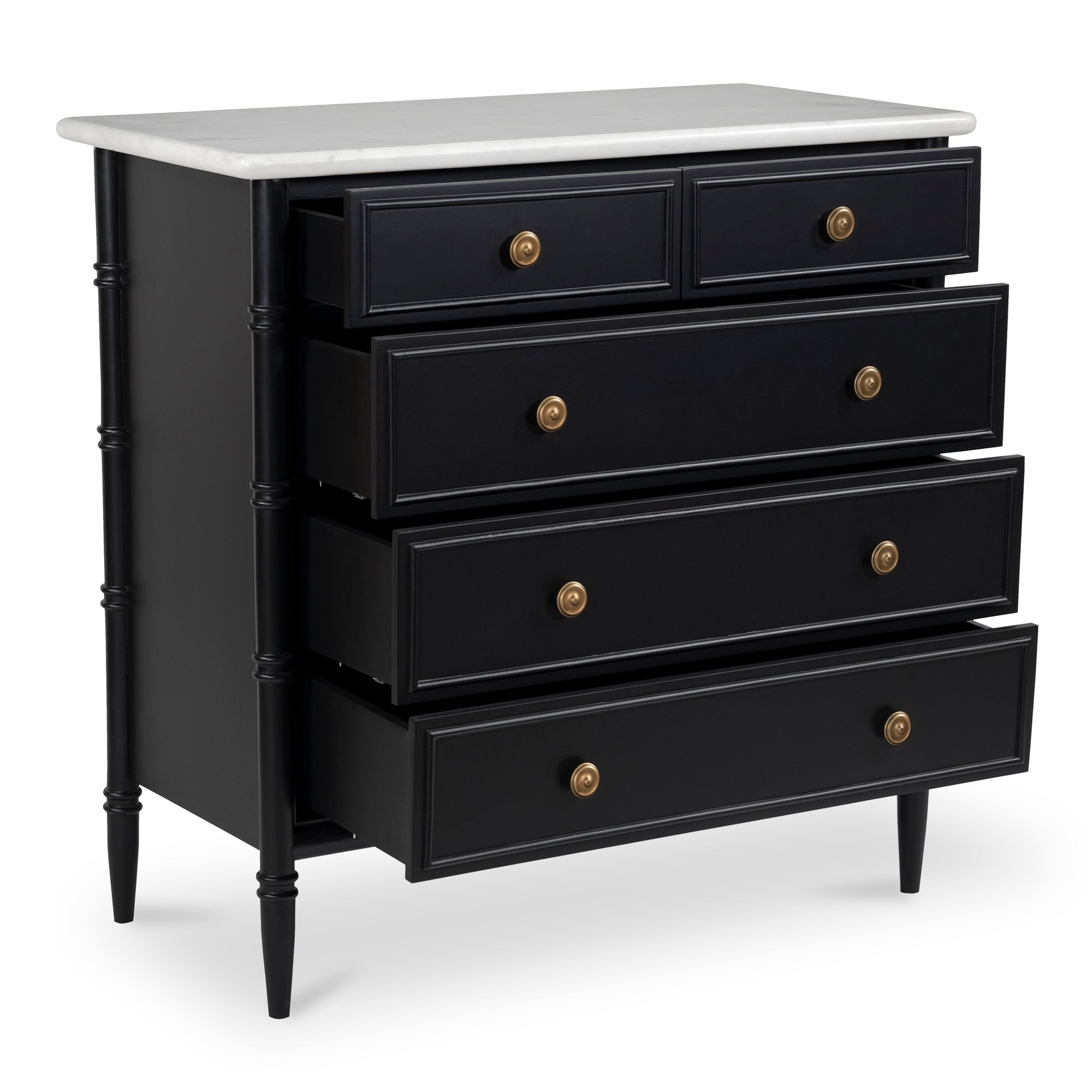 Eleanor 5 Drawer Chest Black - 1630Living
