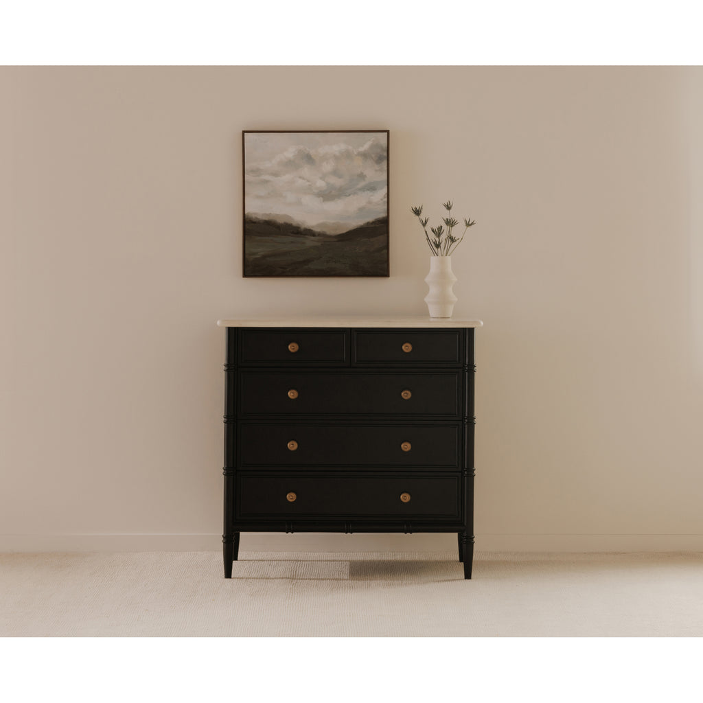 Eleanor 5 Drawer Chest Black - 1630Living