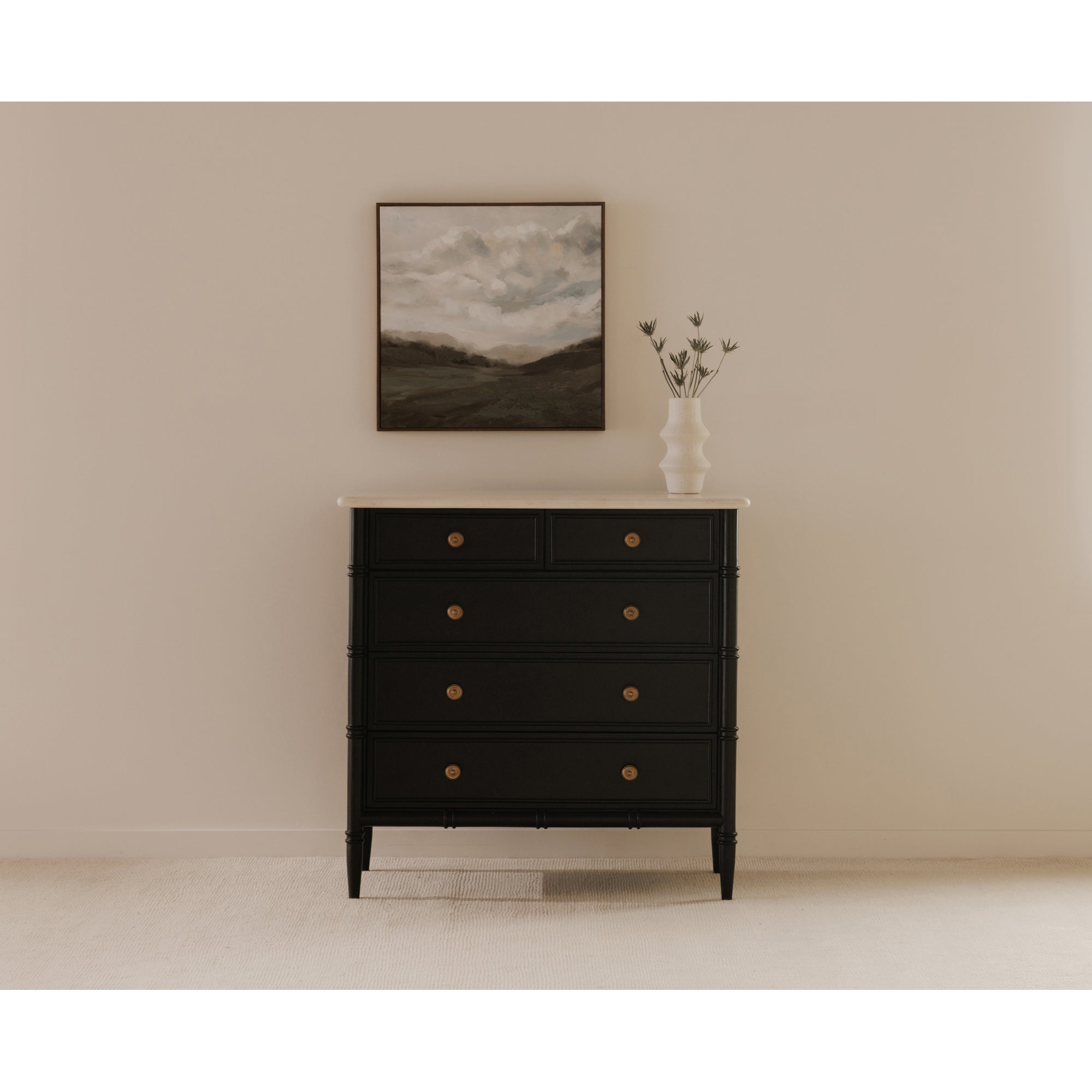 Eleanor 5 Drawer Chest Black - 1630Living