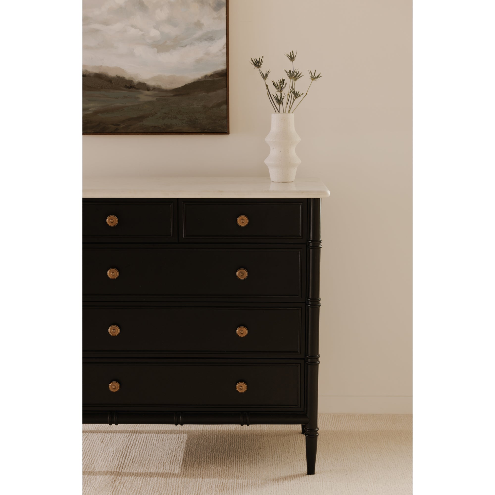 Eleanor 5 Drawer Chest Black - 1630Living