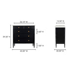 Eleanor 5 Drawer Chest Black - 1630Living