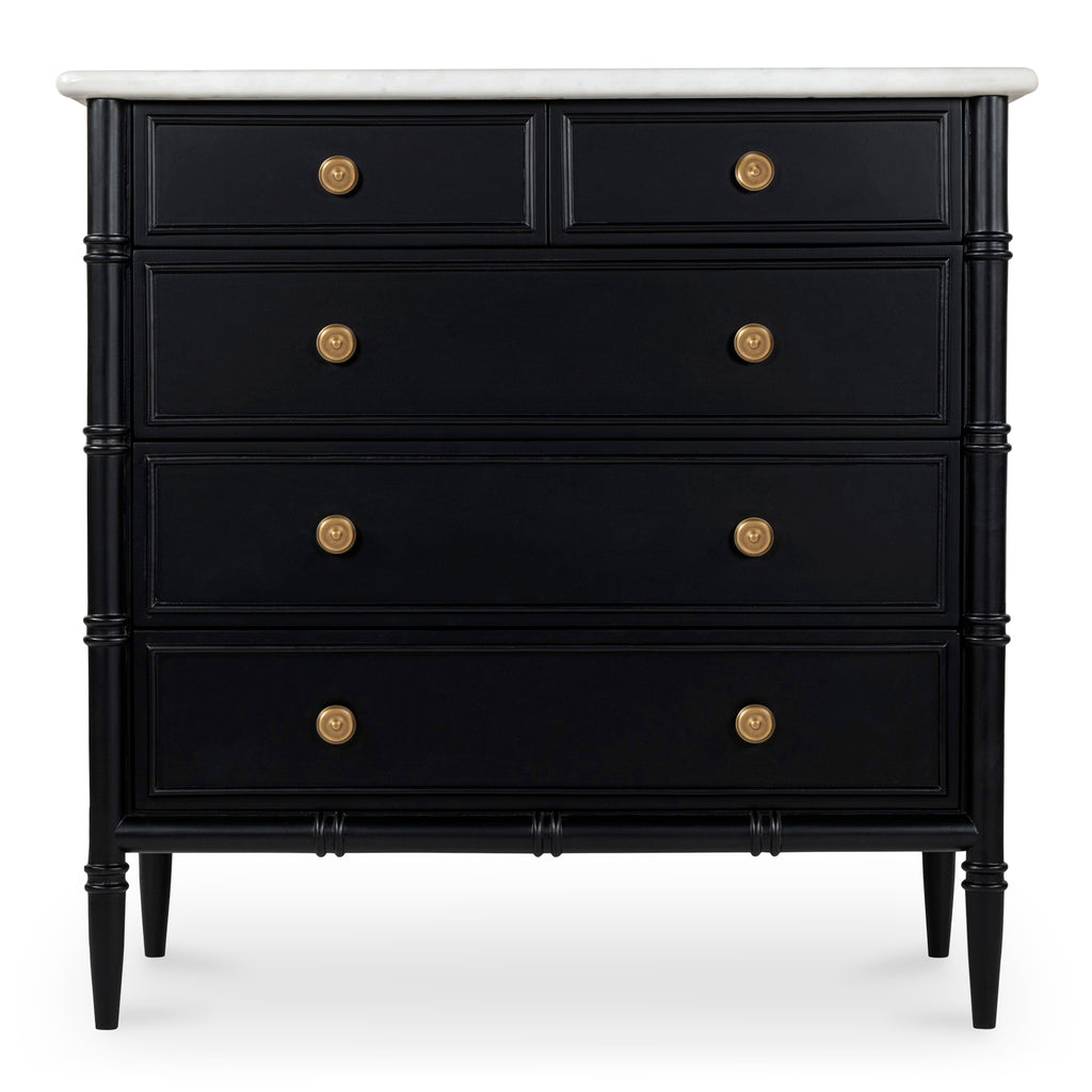 Eleanor 5 Drawer Chest Black - 1630Living