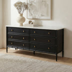 Eleanor 6 Drawer Dresser Black - 1630Living