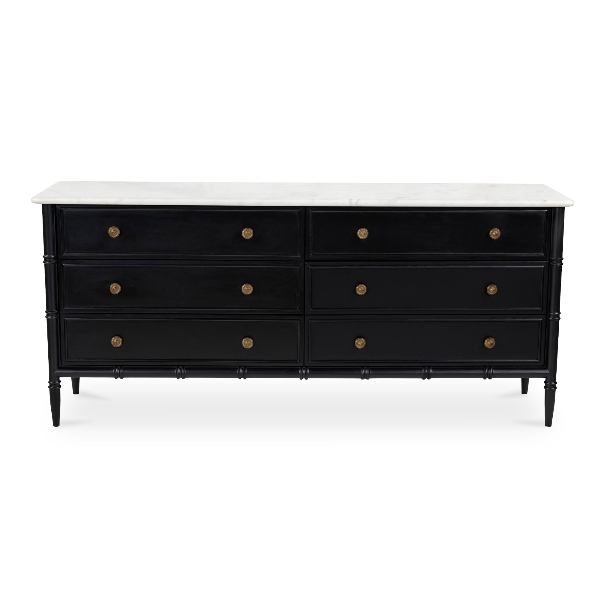 Eleanor 6 Drawer Dresser Black - 1630Living