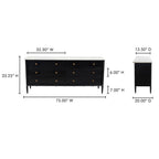 Eleanor 6 Drawer Dresser Black - 1630Living