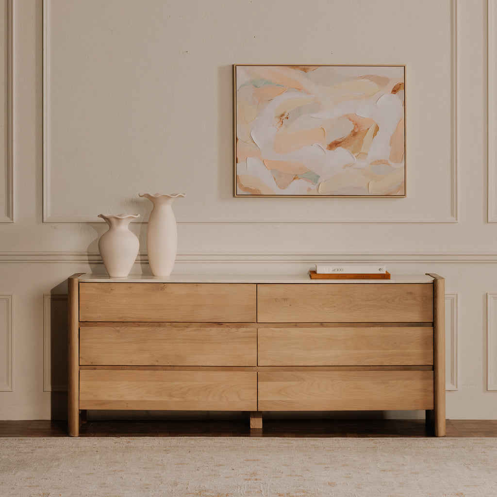 Lane 6 Drawer Dresser Natural - 1630Living