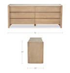 Lane 6 Drawer Dresser Natural - 1630Living