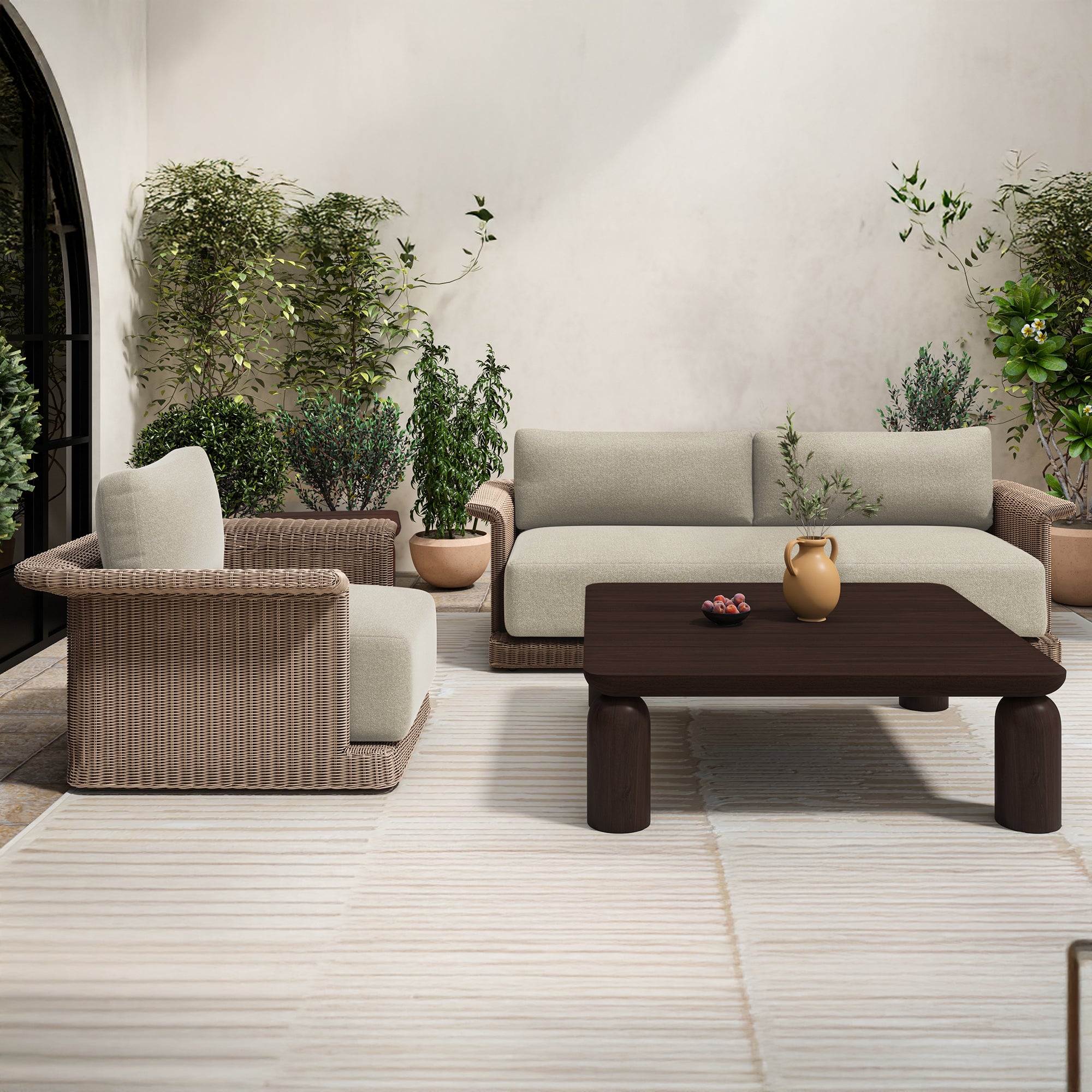 Barclay Outdoor Side Table Brown - 1630Living