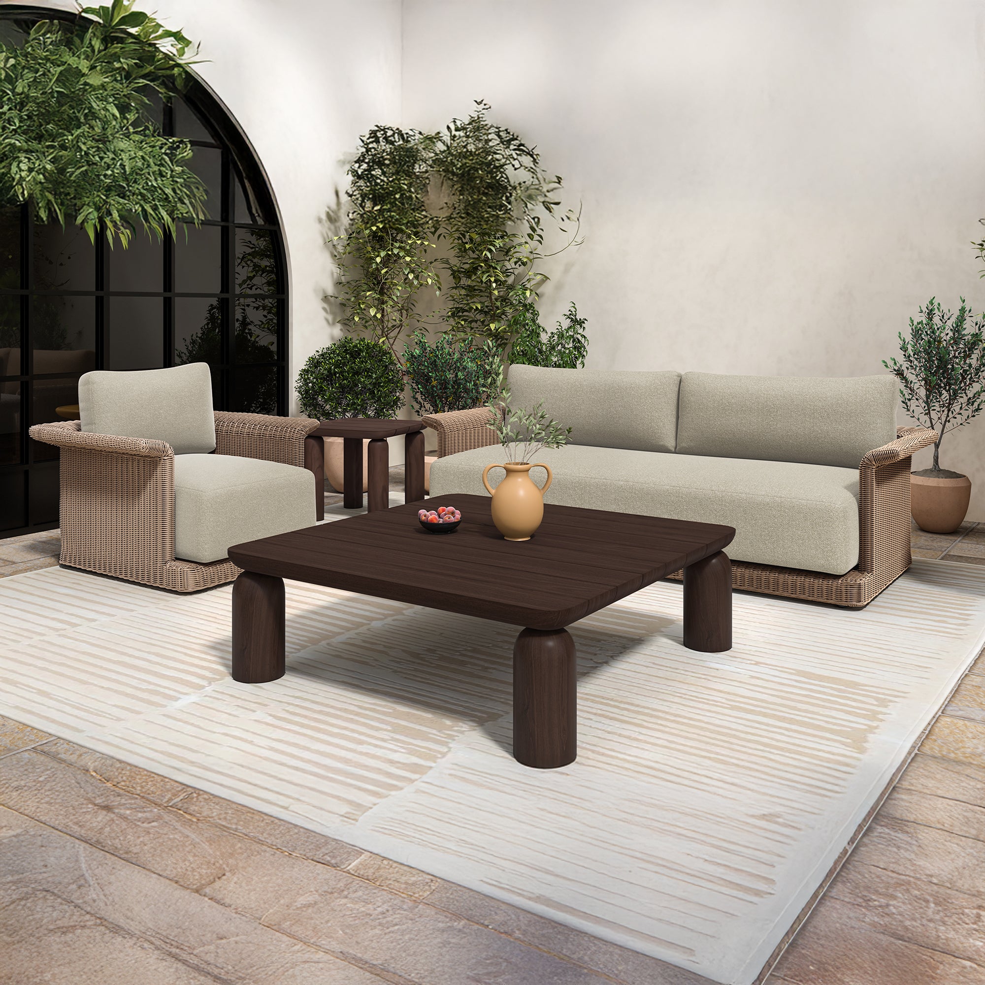 Barclay Outdoor Side Table Brown - 1630Living