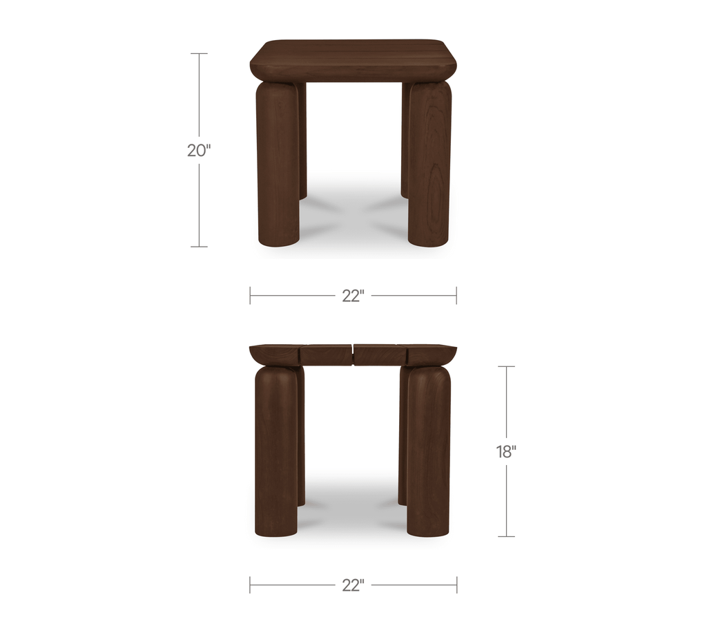 Barclay Outdoor Side Table Brown - 1630Living