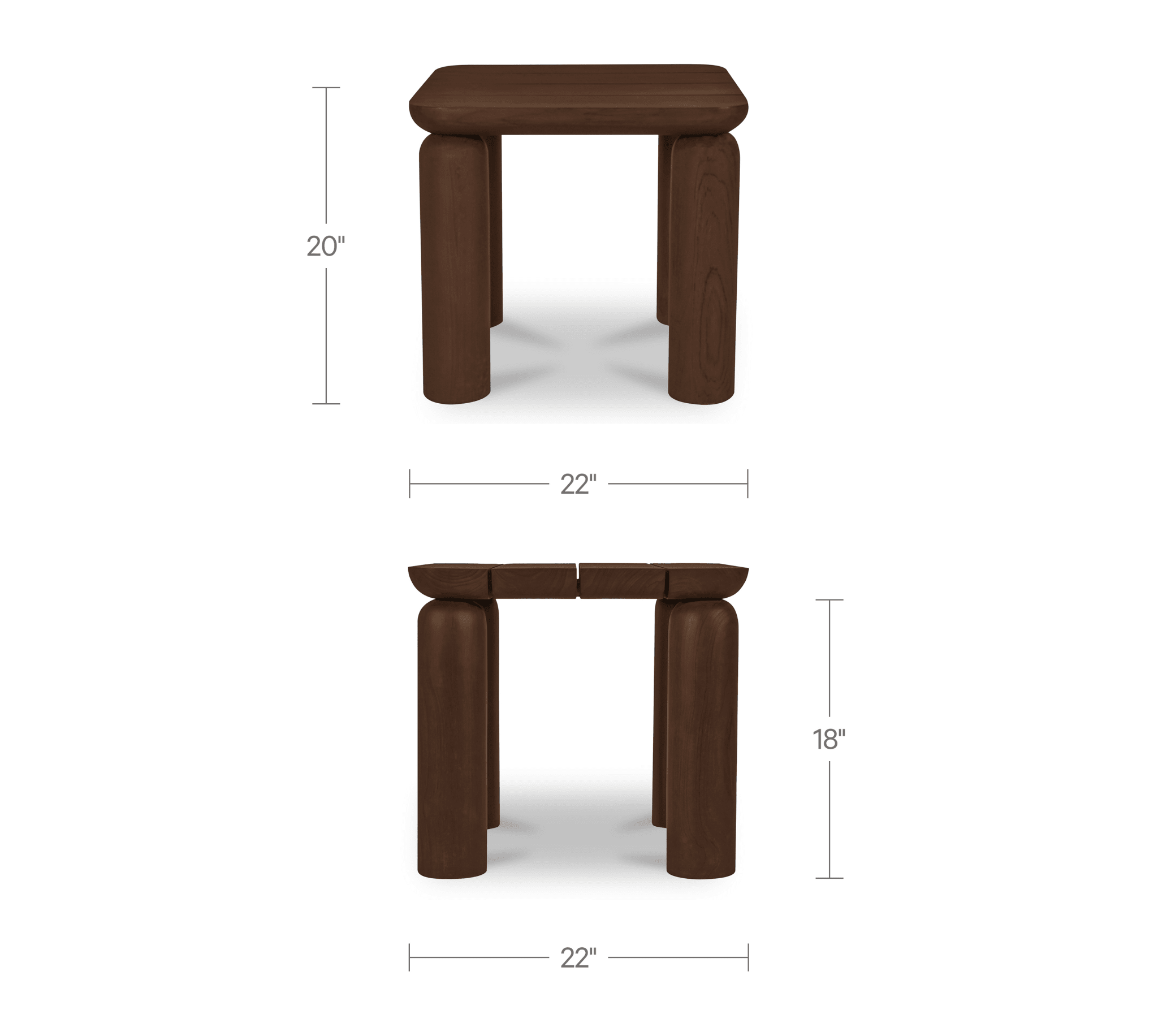 Barclay Outdoor Side Table Brown - 1630Living